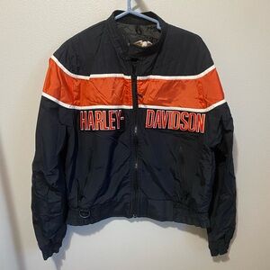 Harley-Davidson Black and Orange Men's Jacket